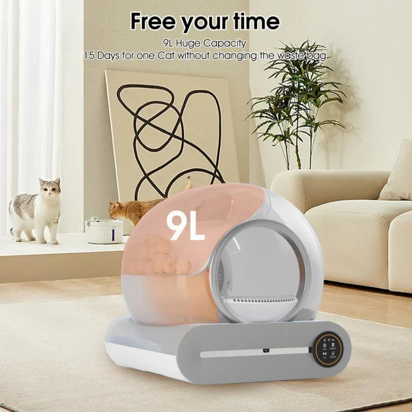 Meow Star Space Auto Cat Litter Box – Self-Cleaning, 75L Capacity, Smart Alerts