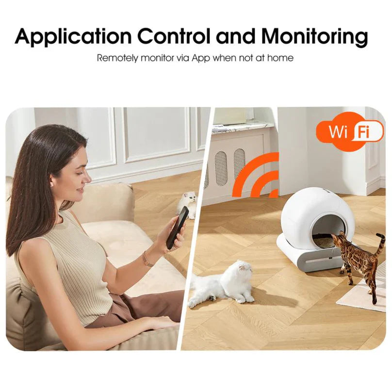 Meow Star Space Auto Cat Litter Box – Self-Cleaning, 75L Capacity, Smart Alerts