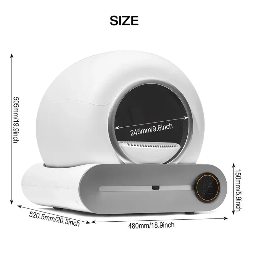 Meow Star Space Auto Cat Litter Box – Self-Cleaning, 75L Capacity, Smart Alerts