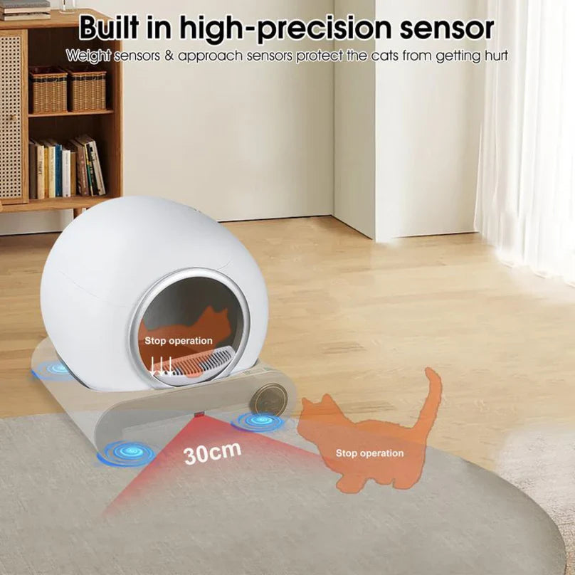 Meow Star Space Auto Cat Litter Box – Self-Cleaning, 75L Capacity, Smart Alerts