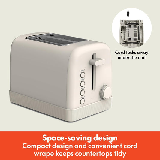 bella 2 Slice Toaster, 6 Setting Shade Control w Reheat