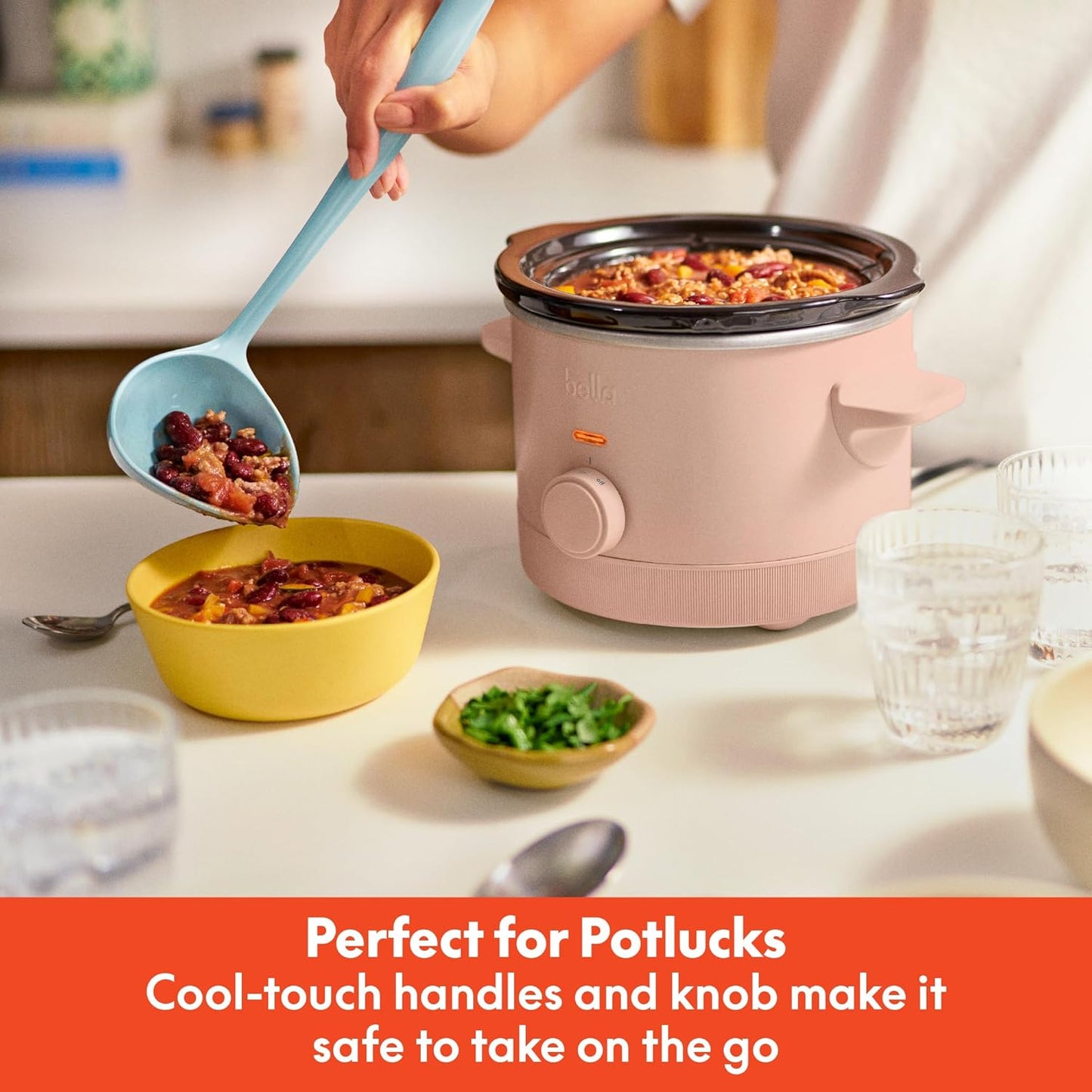 bella 1.5 Qt Slow Cooker with 3 Heat Manual Control