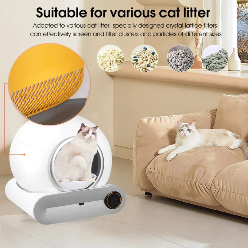 Meow Star Space Auto Cat Litter Box – Self-Cleaning, 75L Capacity, Smart Alerts