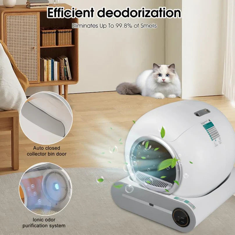 Meow Star Space Auto Cat Litter Box – Self-Cleaning, 75L Capacity, Smart Alerts